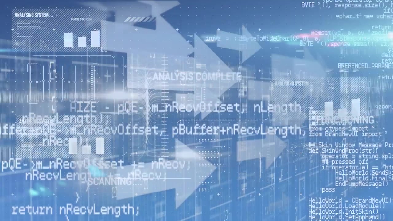 Animation of data processing over arrows