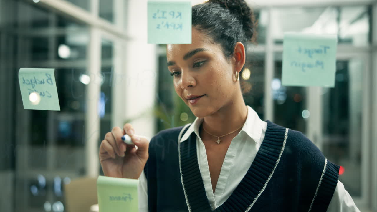 Woman planning strategy in the office
