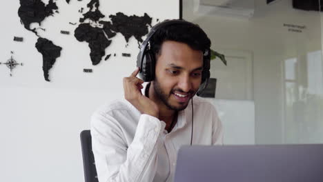 man working in a travel agency