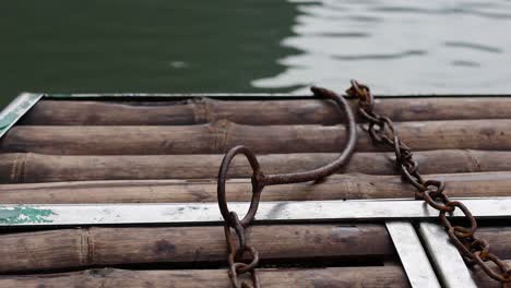 a boat floating on a tranquil river