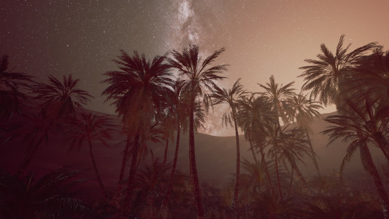 Milky Way over a Desert Oasis