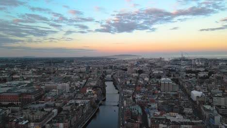 flying over the capital of ireland 4k cinematic drone footage