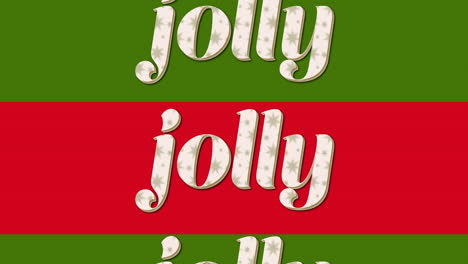 animation of jolly jolly text on red and green background