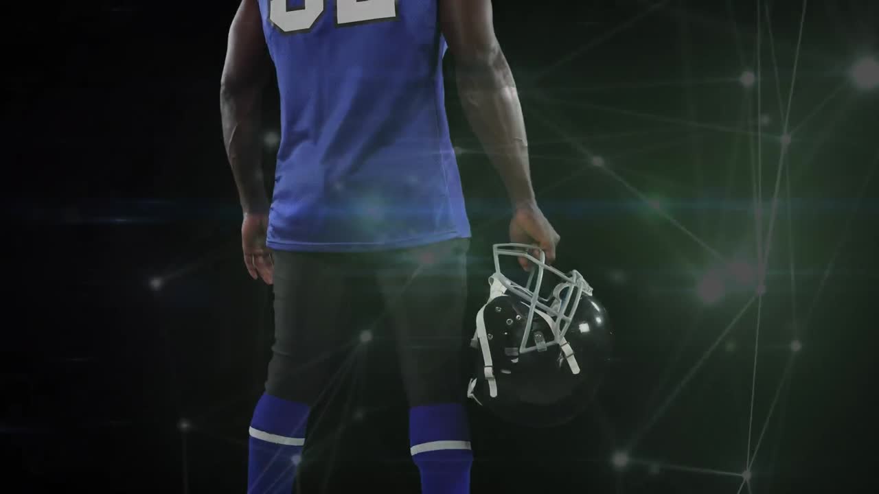 아프리카계 미국인 미식 축구 선수에 대한 연결 네트워크의 애니메이션