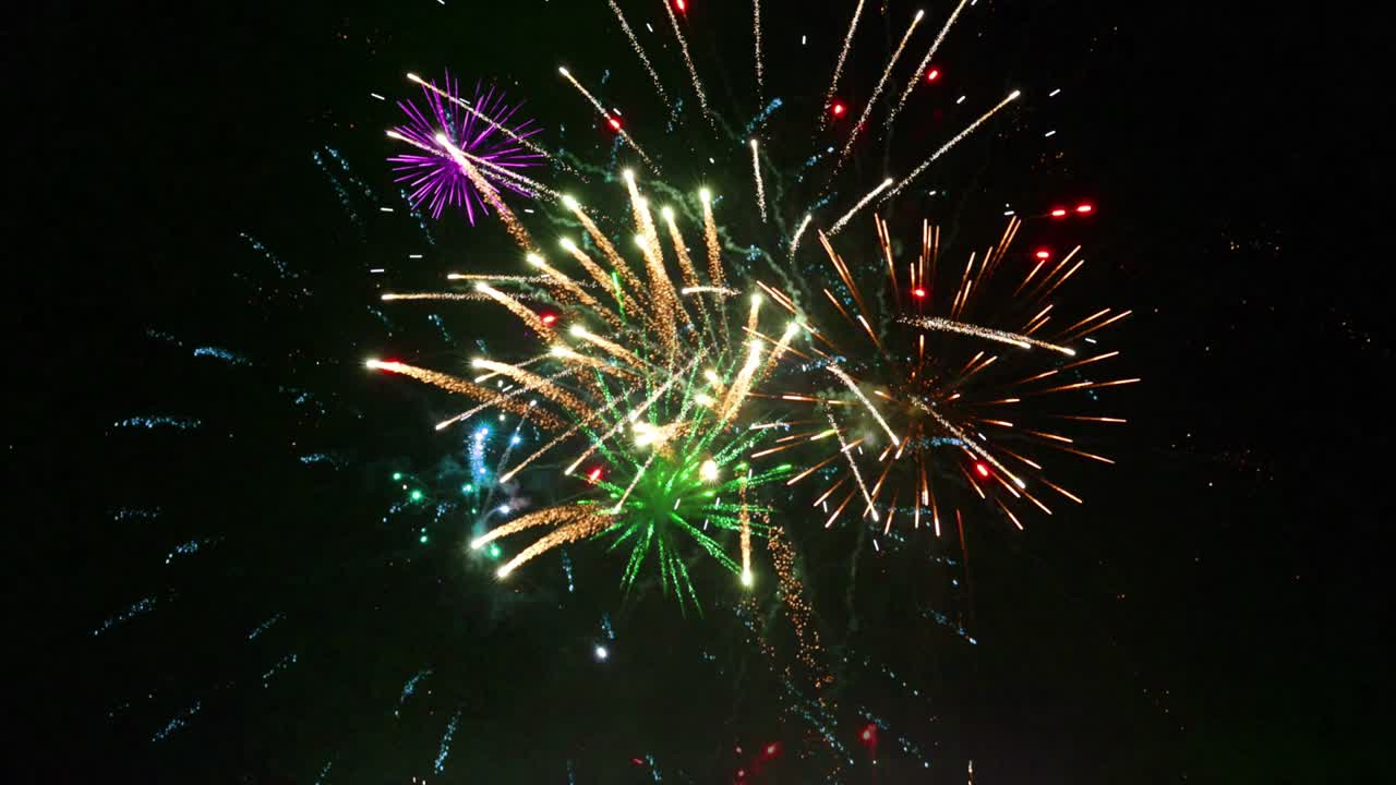 espectáculo de fuegos artificiales - agudo vibrante limpio 4k uhd bucle