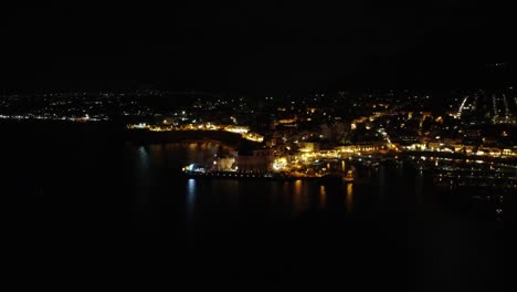 Drohnenaufnahmen-Von-Mondello,-Sizilien-Von-Der-Yacht-Aus