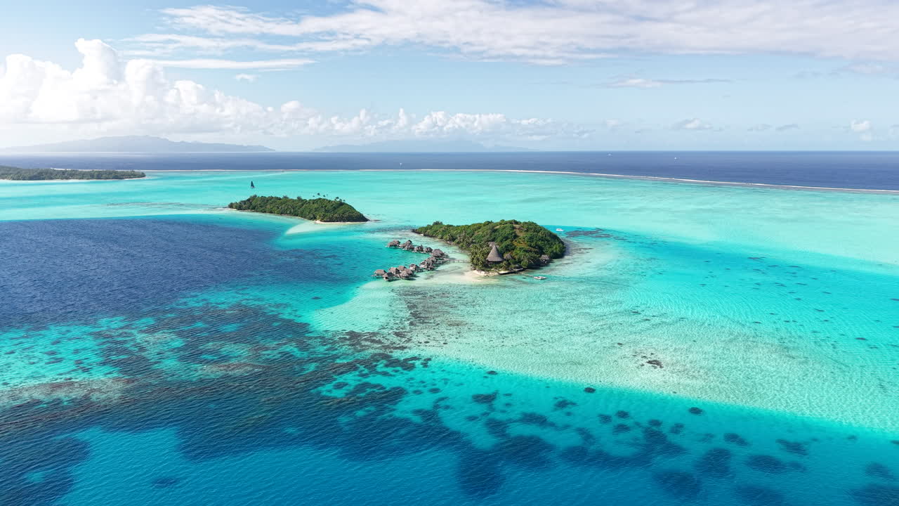 Tropical Island Paradise with Overwater Bungalows