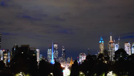 melbourne paranoma skyline timelapse at night time melbourne city night time timelapse