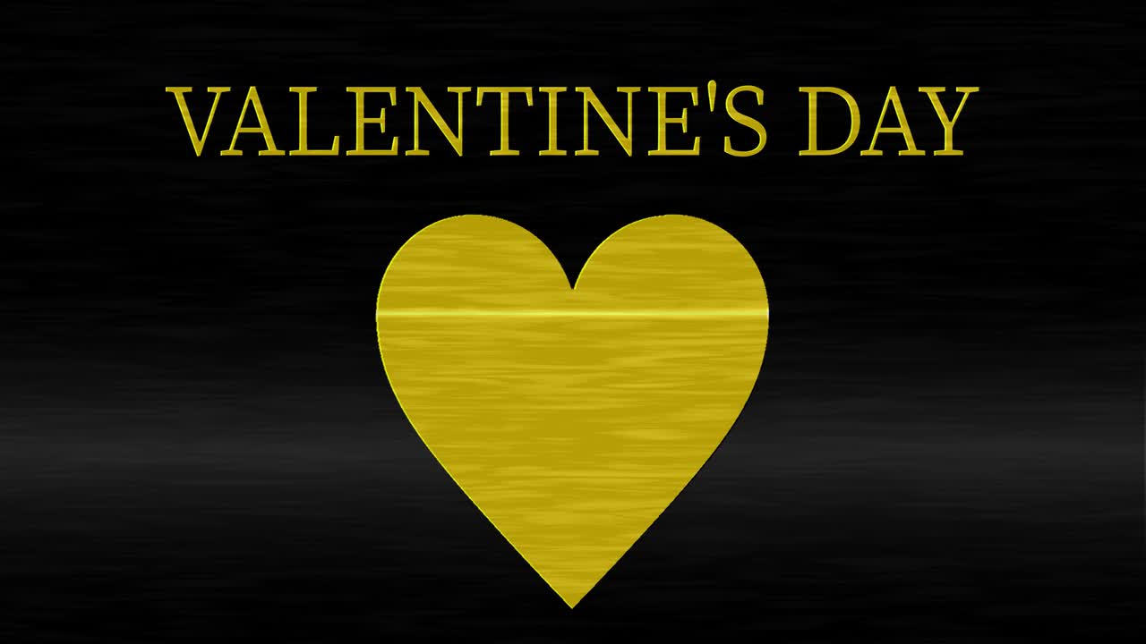 Animazione grafica di testo per messaggio di San Valentino.