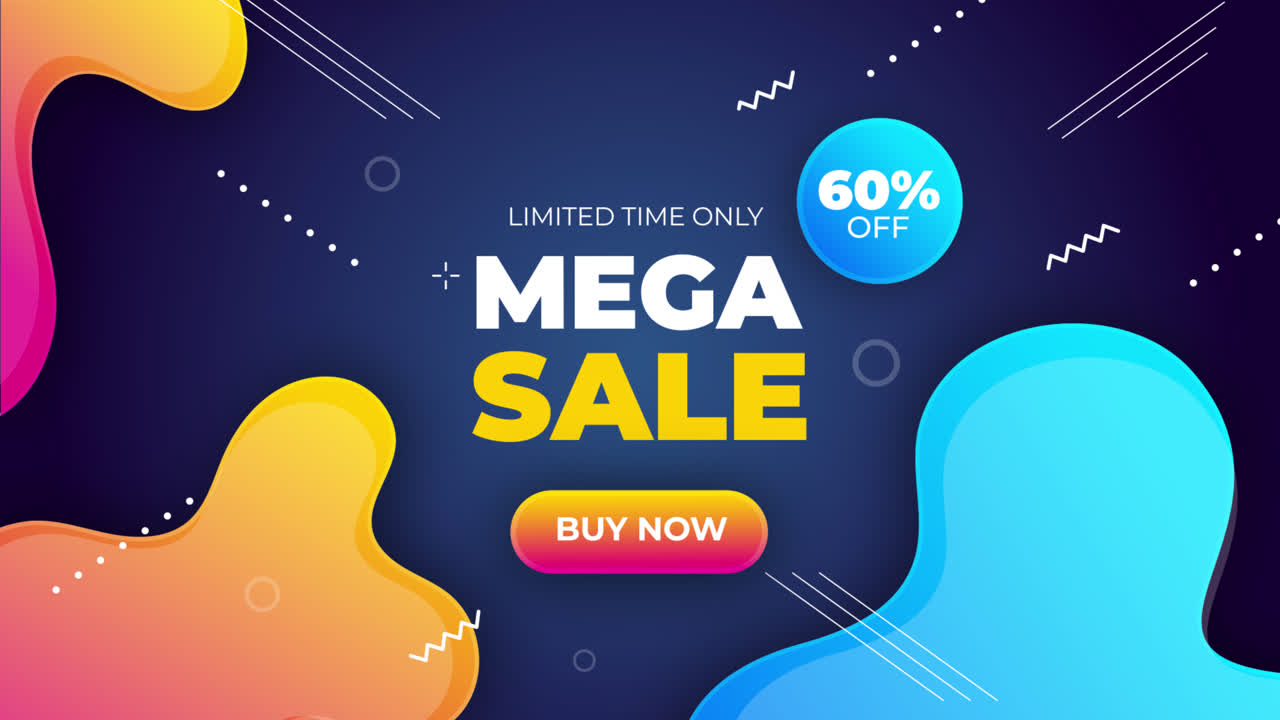 그라디언트 인스타그램 판매 포스트 컬렉션의 모션 그래픽