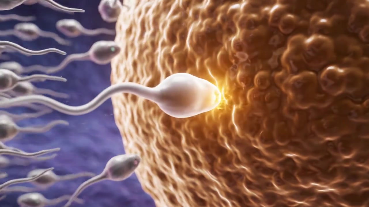 El Viaje del Espermatozoide Humano: Desde el Encuentro Inicial Hasta la Fecundación Exitosa del Óvulo en una Visualización Biológica Detallada