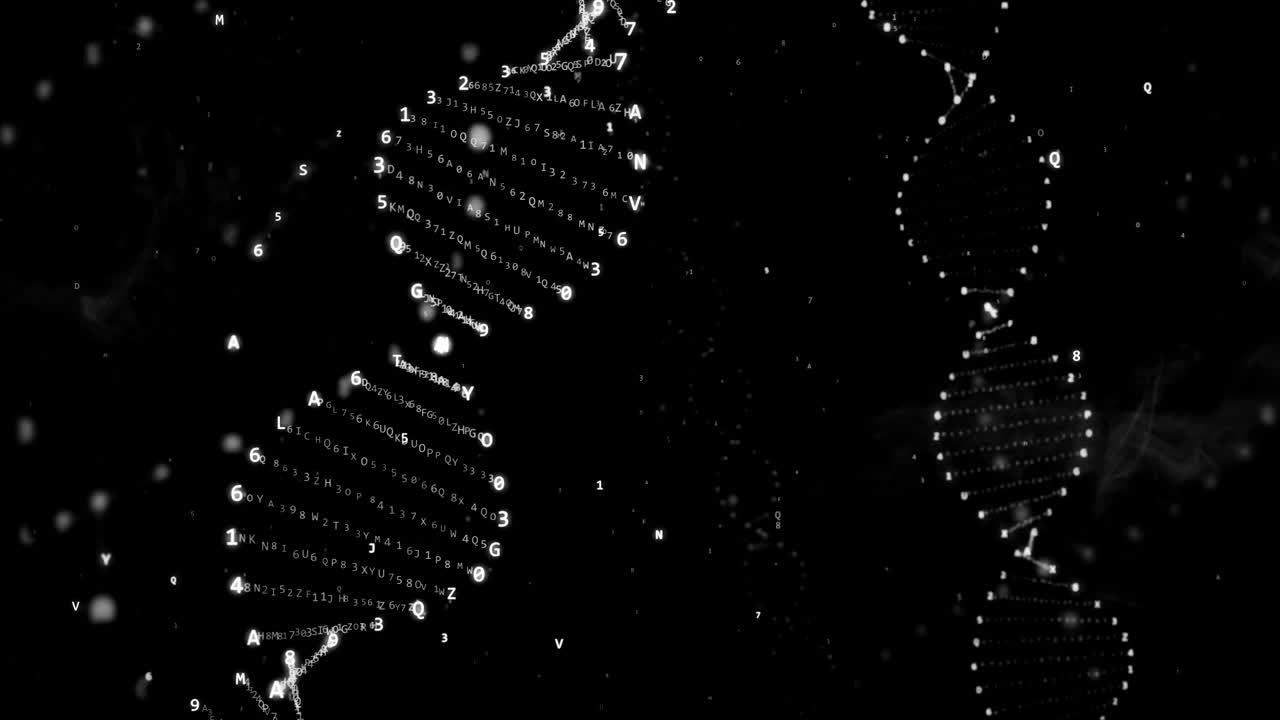 Seamless animation of DNA rotation from hexadecimal code