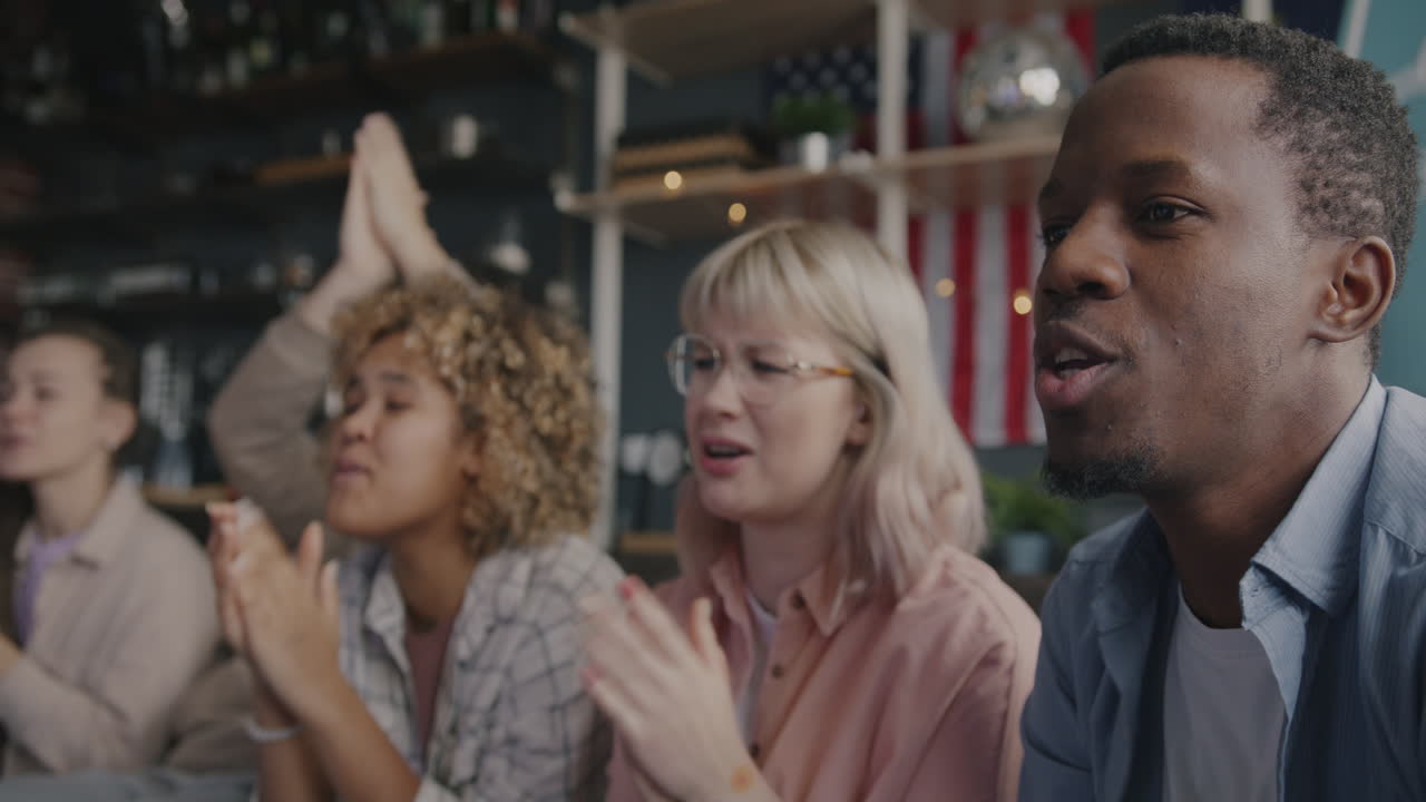 Friends Cheering and Celebrating