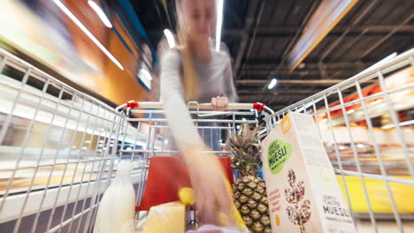 shopping at the supermarket