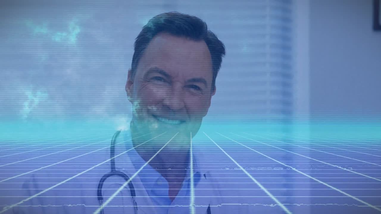 sonríe mientras estás sentado en un hospital.