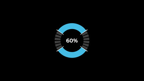 Pie-Chart-0-to-60%-Percentage-Infographics-Loading-Circle-Ring-or-Transfer,-Download-Animation-with-alpha-channel.