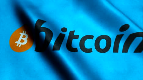 qualità ultra hd bandiera ondulata con bitcoin