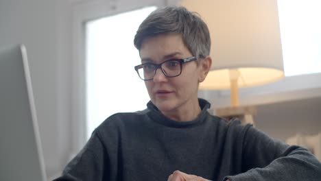 woman working and discussing