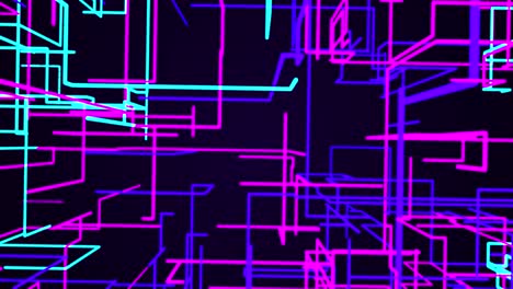 Bunte-Neonleuchtende-Rahmen,-4K-Animationspartikelspuren-In-Nahtlosen-Schleifen