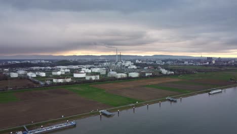 modern chemical factory facilities in industrial area, germany
