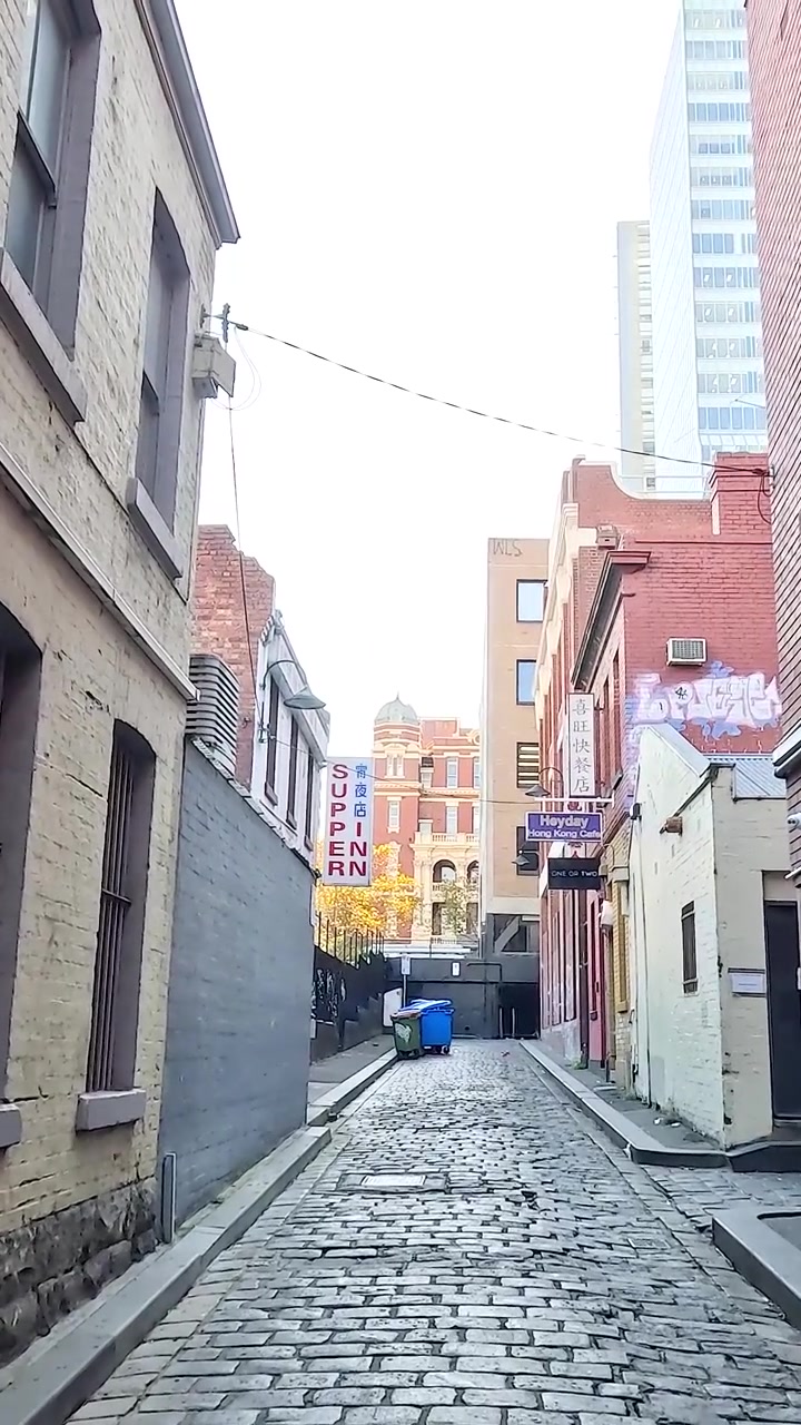 En tur gennem en graffitifyldt gyde i Melbourne