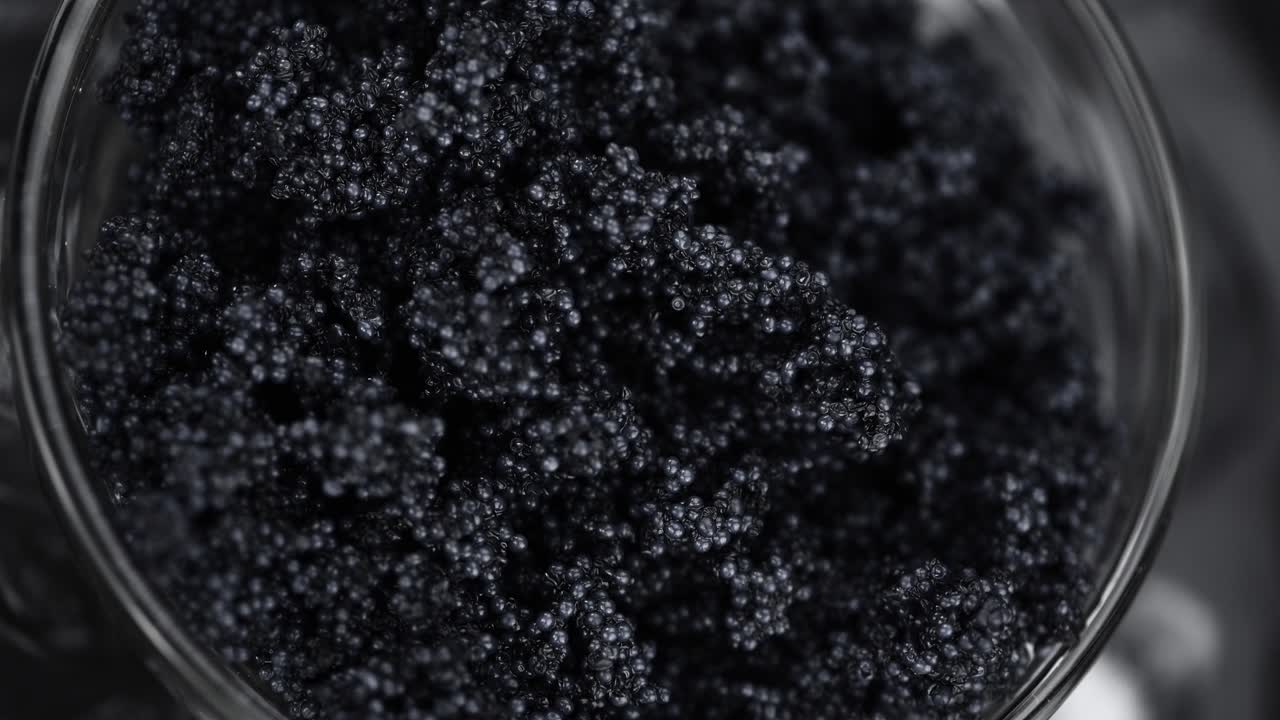 caviar negro giratorio sin costuras con bucle (de cerca)