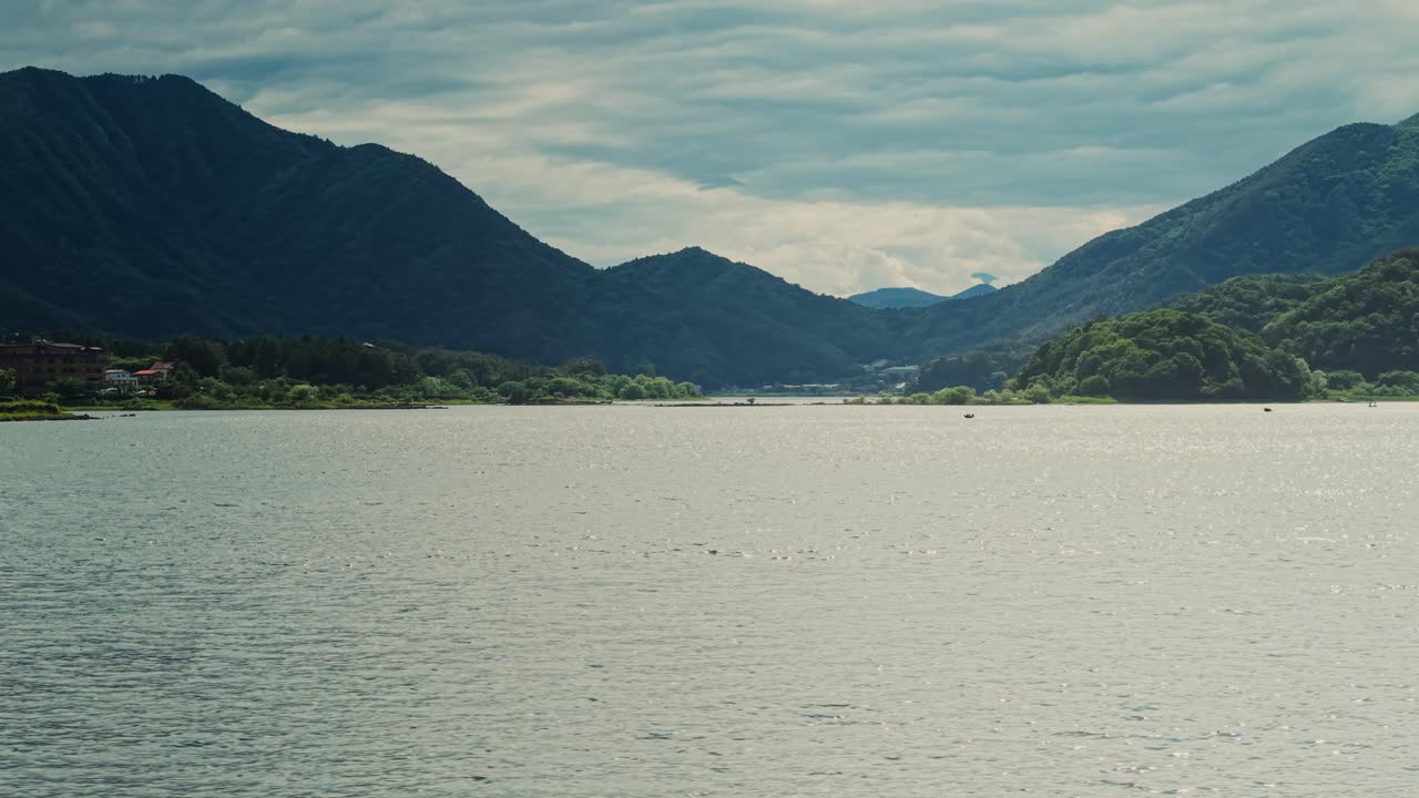 Scenic Lake Surrounded by Mountains