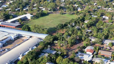 Afl-Australian-Rules-Football-Oval-Neben-Einem-Einkaufszentrum