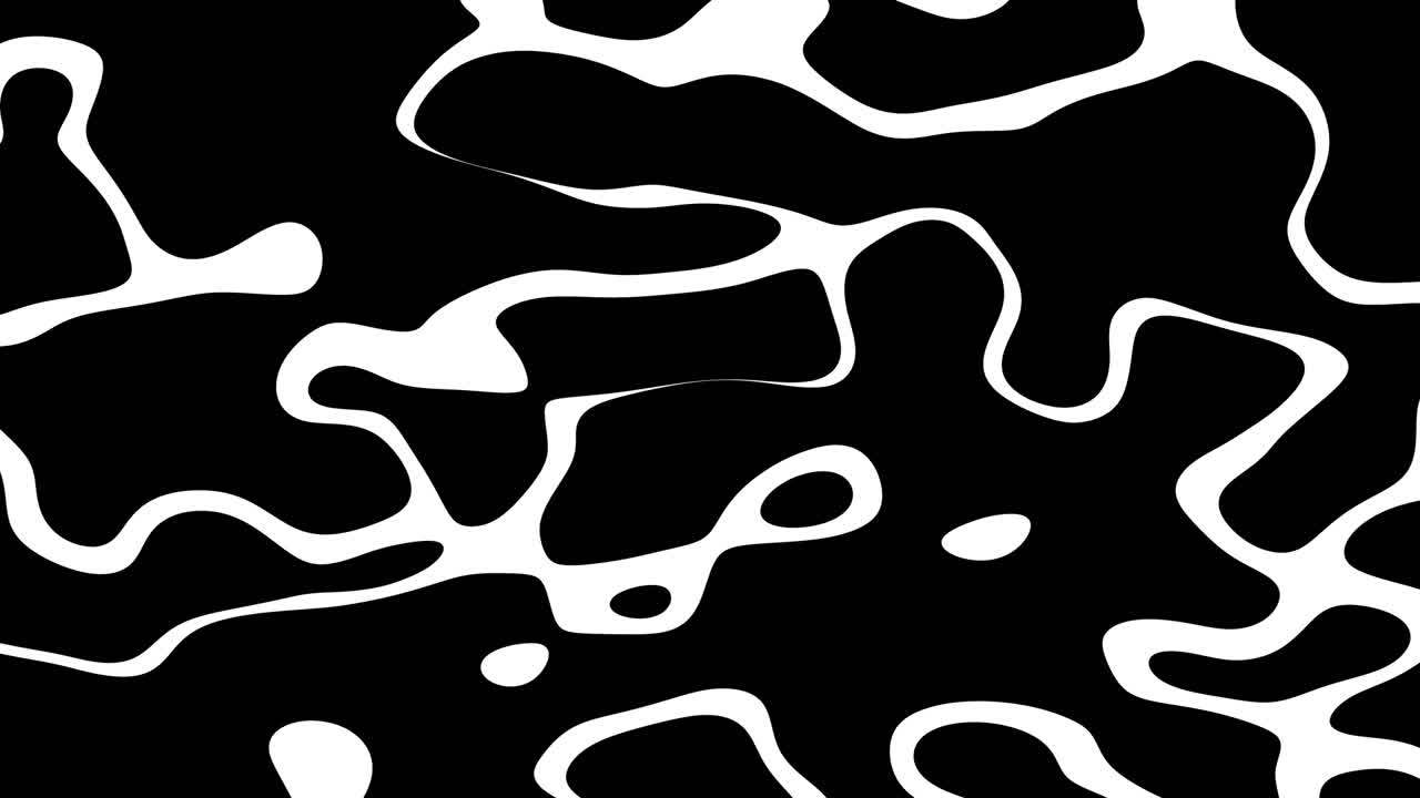 Abstract CGI motion graphics and animated background with moving black and white lines. CG animation seamless loop.