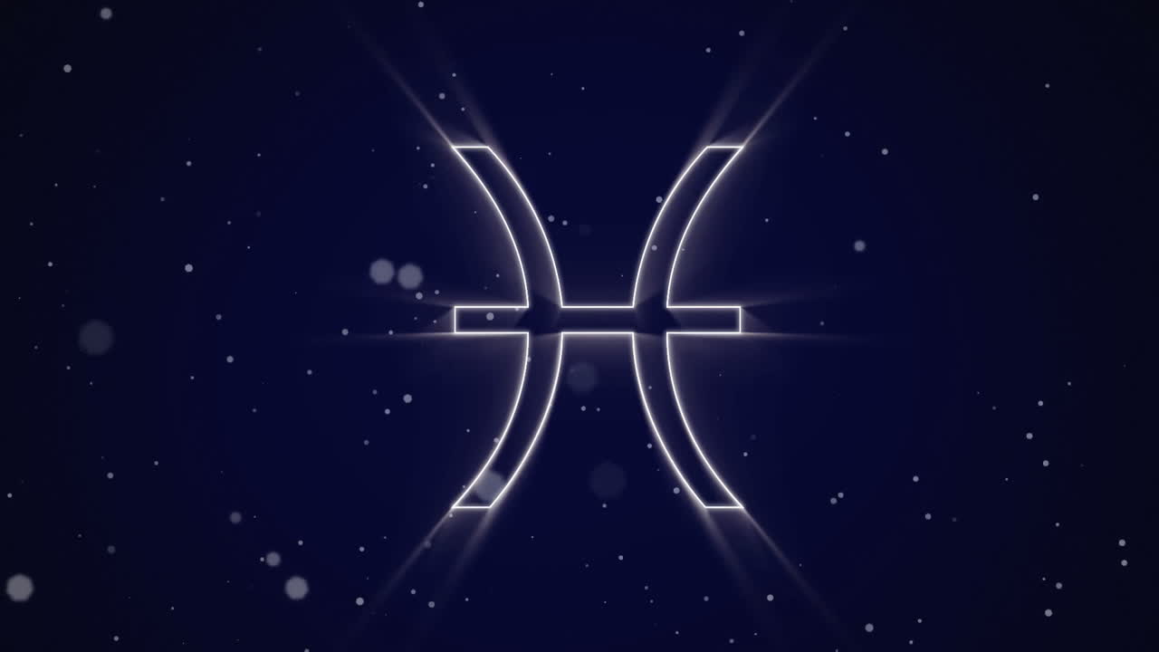 signo del zodiaco de los peces en púrpura