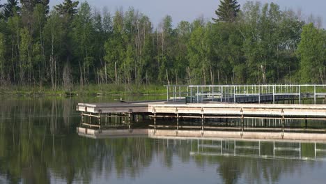 extensive boardwalk for nature viewing extends into northern lake