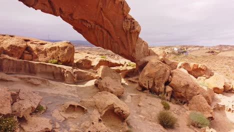 acro de taja rock formations in tenerife island, majestic natural arch