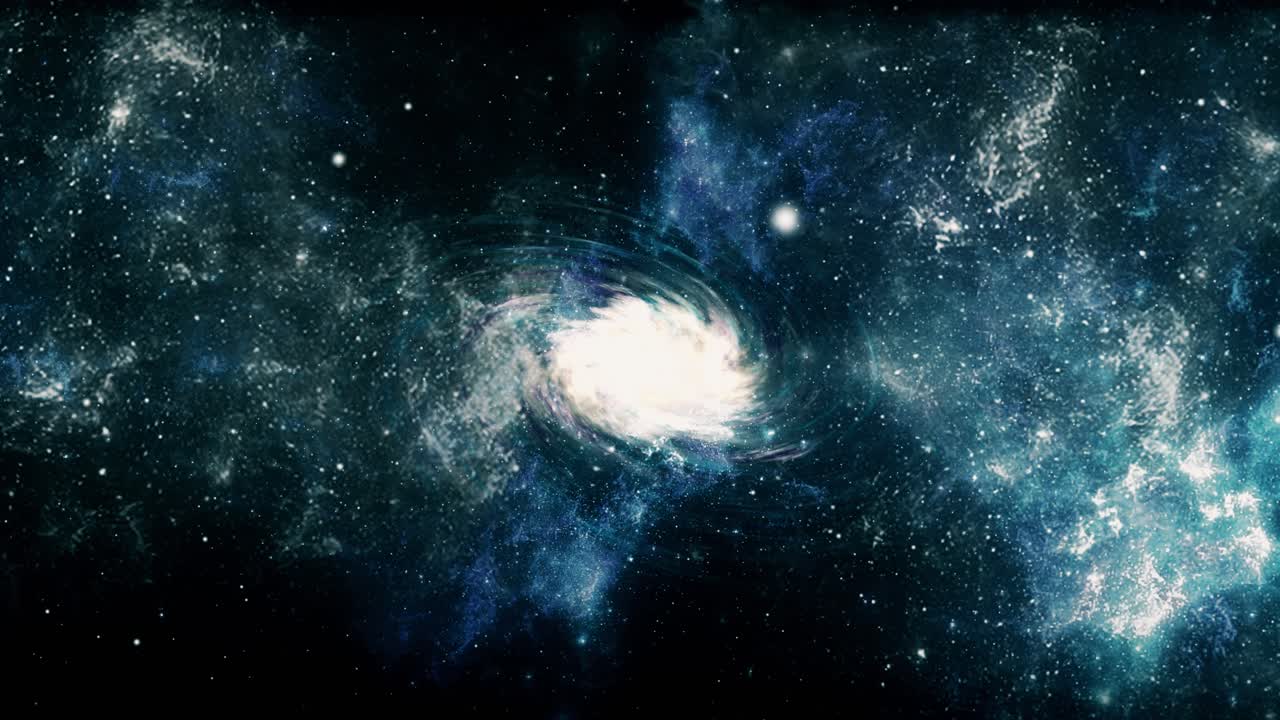 Galakser der bevæger sig mod forgrunden af nebulaskyer i universet