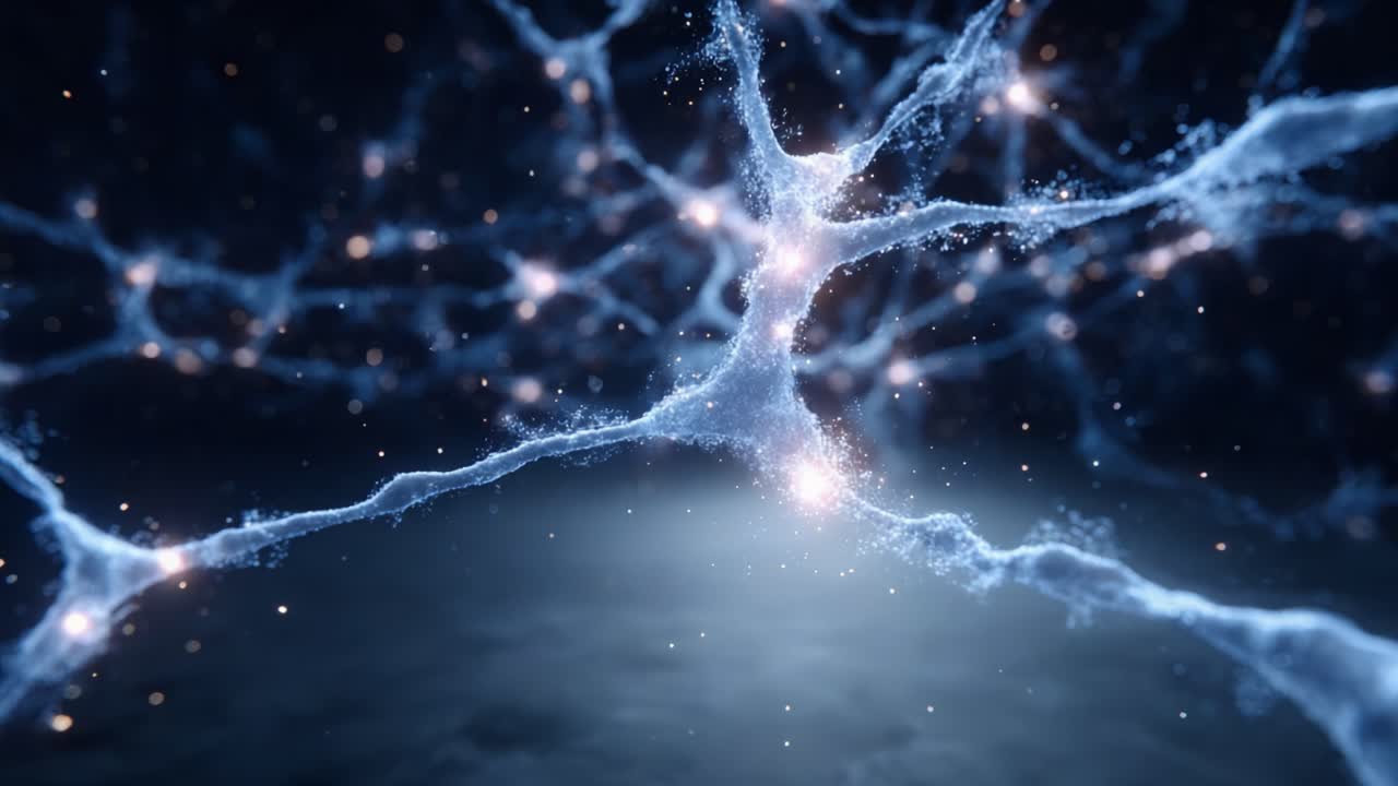 A Magnificent Stochastic Representation of Neural Networks Illuminating Cognitive Pathways with Glowing Connections and Cosmic Energy