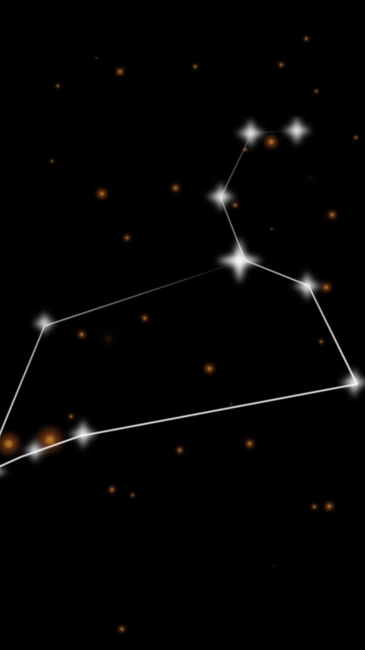 Animation of leo star sign over black background
