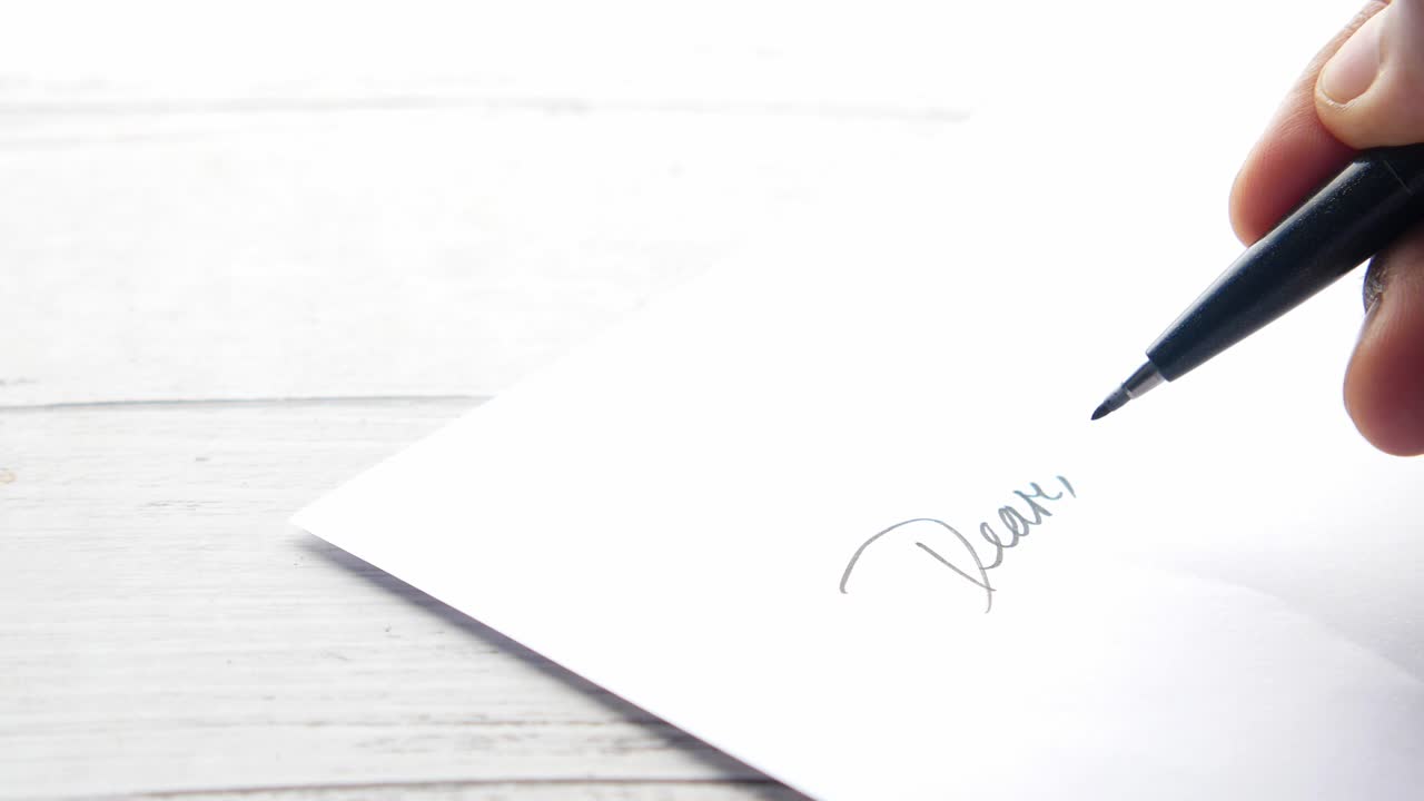 Handwritten Note 'Dear Hope'
