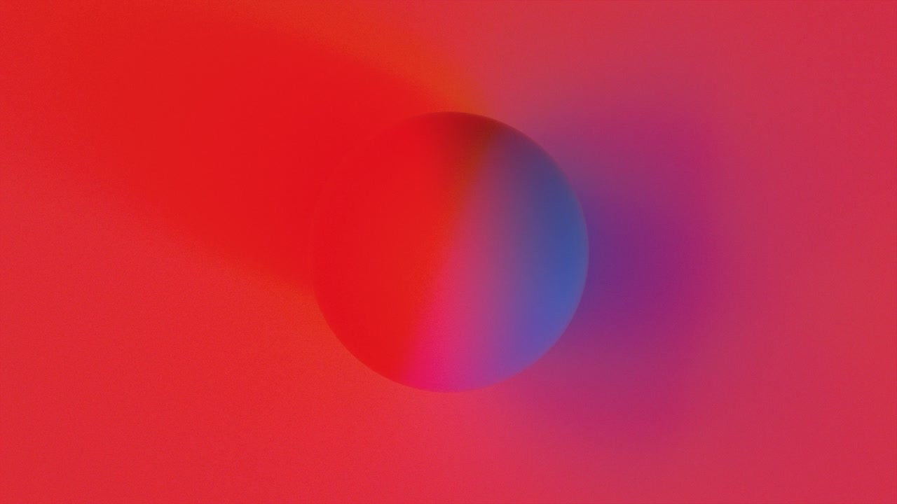 esfera colgando en el espacio multicolor