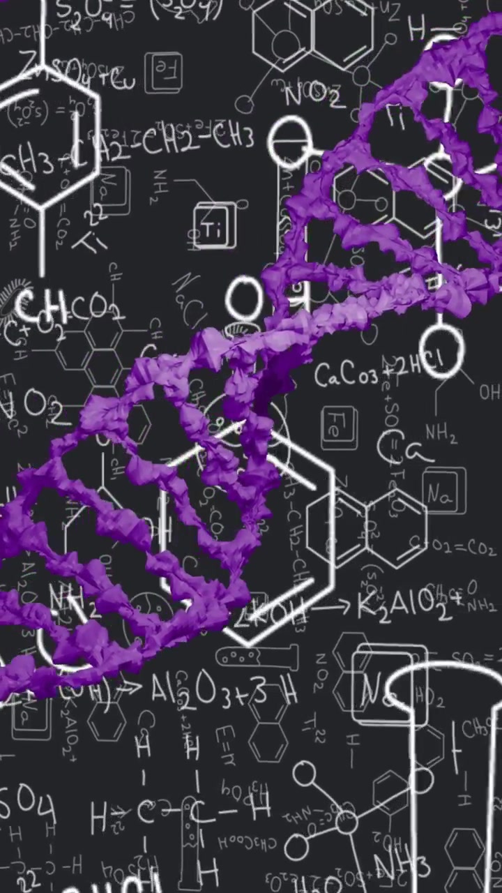 Animation of dna strand over data processing
