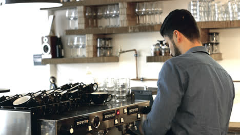 waiter working in cafeteria