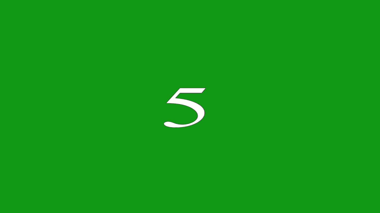 Countdown green screen motion graphics