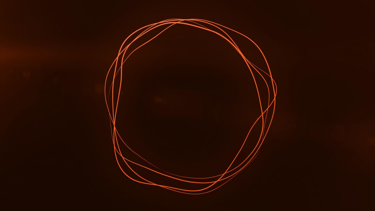 ultra hd 4k abstracto 3d render círculo de neón. círculos de neón naranja abstracto futurista fondo de movimiento de alta tecnología. video animación 3d. 3840x2160