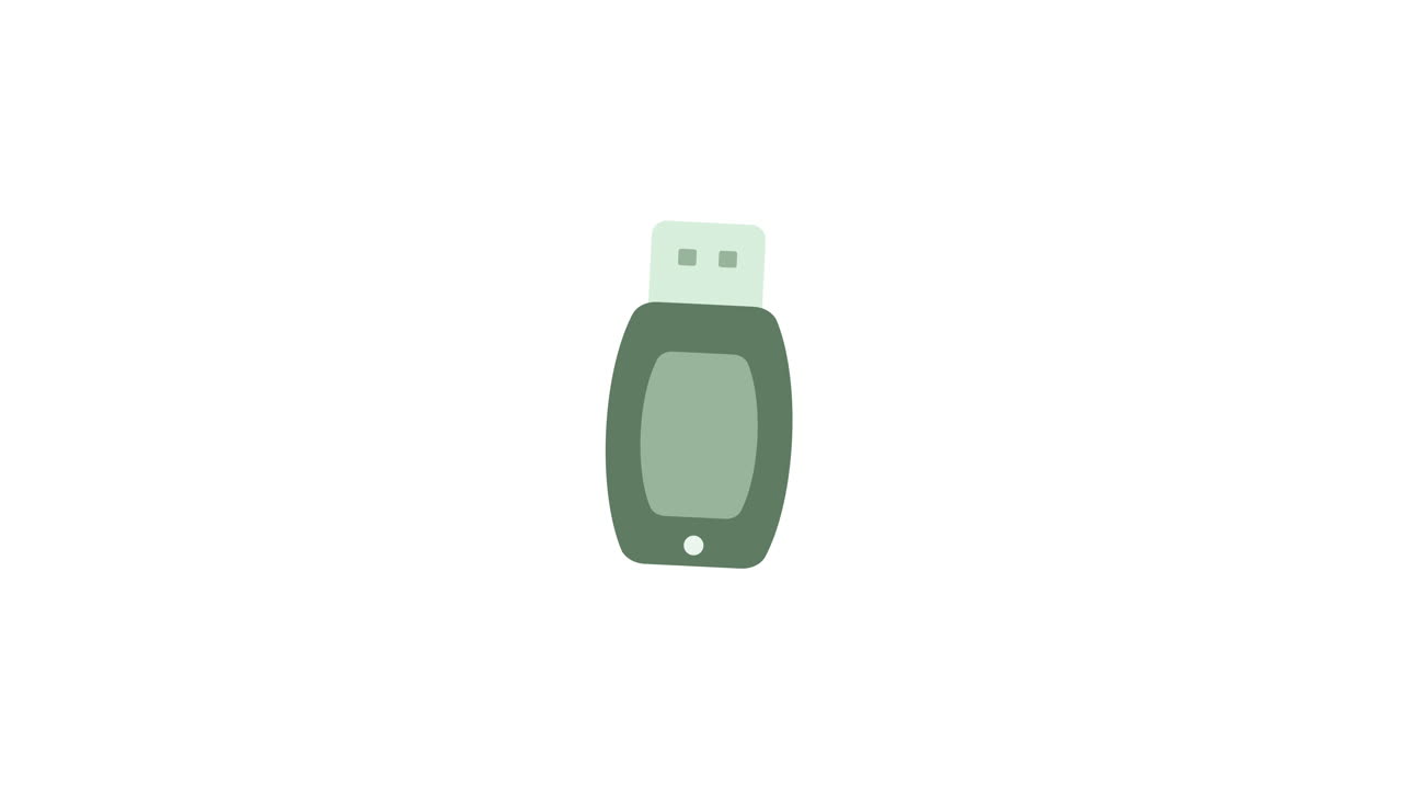 Montaggio e smontaggio animato di una chiavetta USB