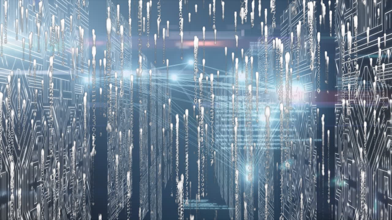 Animation of data processing over shapes