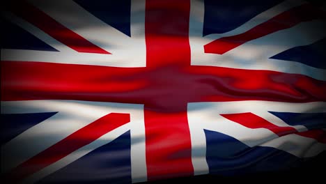 animation united kingdom flag is waving seamless loop. united kingdom flag waving in the wind. realistic 4k national flag of united kingdom closeup.