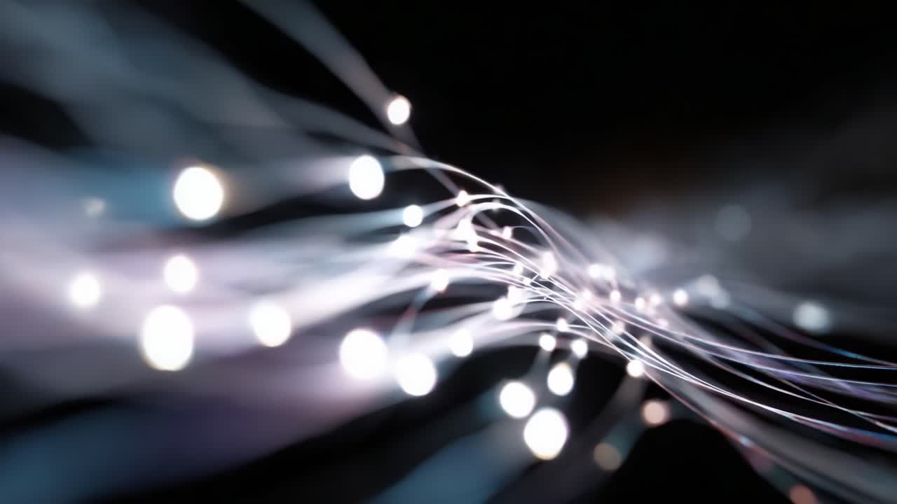 Ethereal Light Waves: A Journey Through Translucent Currents and Radiant Particles in a Mystical Digital Realm of Flowing Luminescence
