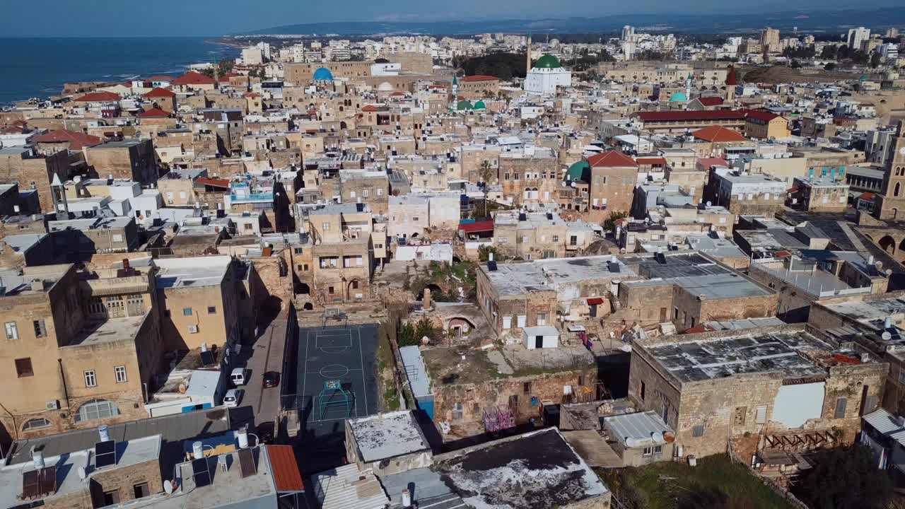 ciudad de akko, israel, vista aérea
