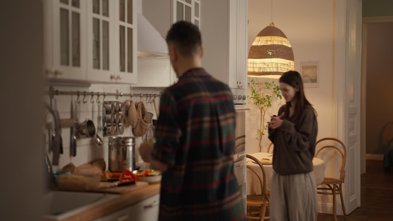 People cooking in a kitchen