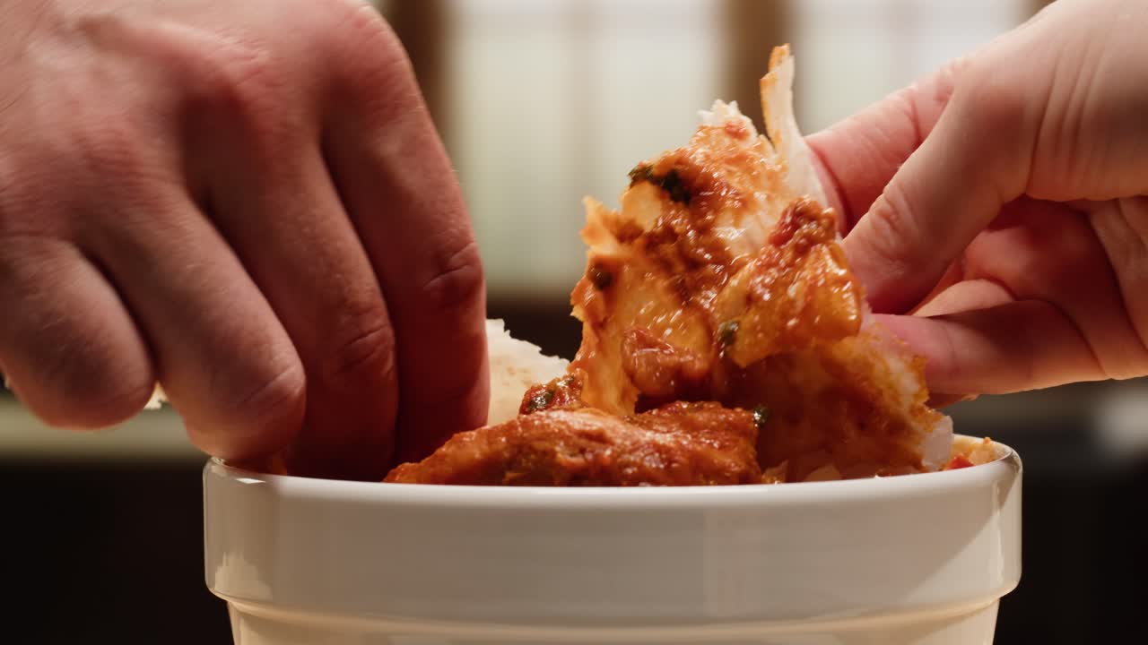 Eating Food with Bread