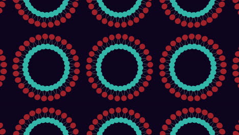 mesmerizing pattern of colorful circles on dark background