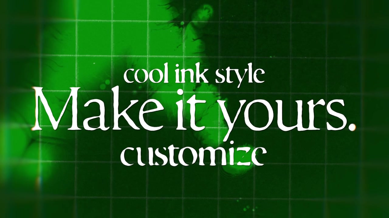 Dynamic Ink Bleed Text Reveal Animation Template